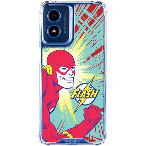 DC Comics The Flash Classic Art Smile Blast Moto G 5G (2024) Clear Case